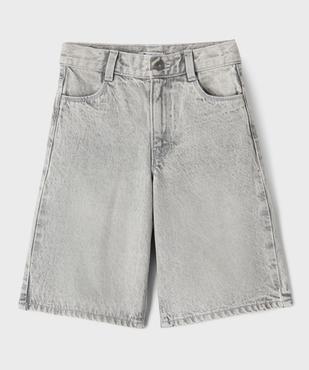 Bermuda ample en jean délavé fille vue3 - GEMO (ENFANT) - GEMO