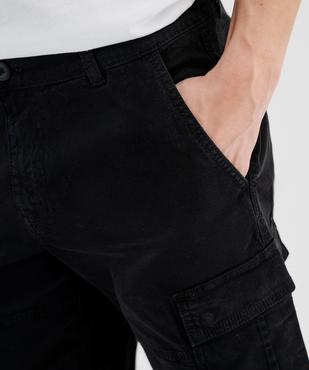 Bermuda cargo coupe regular en twill de coton stretch homme vue3 - GEMO 4G HOMME - GEMO