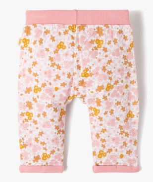 Pantalon bébé fille à motifs fleuris entièrement doublé - LuluCastagnette vue3 - LULUCASTAGNETTE - GEMO