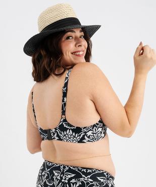 Haut de maillot de bain à motifs fleuris forme emboîtante femme grande taille vue2 - GEMO (PLAGE) - GEMO