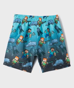 Short de surf imprimé garçon - Minecraft vue3 - MINECRAFT - GEMO