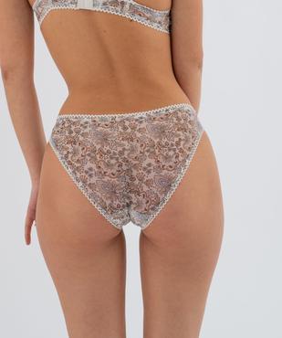 Culotte en voile semi-transparent et dentelle femme vue2 - GEMO(HOMWR FEM) - GEMO
