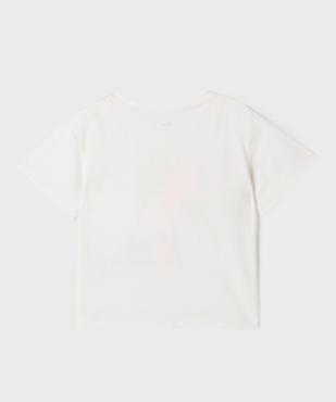 Tee-shirt manches courtes oversize avec motif fluo fille vue3 - GEMO (ENFANT) - GEMO