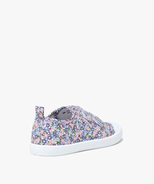Baskets fille en toile fleurie avec double scratch vue4 - GEMO (ENFANT) - GEMO
