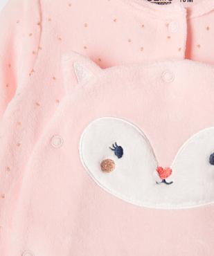 Pyjama en velours ouverture devant motif animal et pois dorés bébé vue6 - GEMO 4G BEBE - GEMO