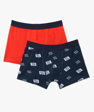 Boxers garçon uni et imprimé (lot de 2) vue1 - GEMO 4G GARCON - GEMO