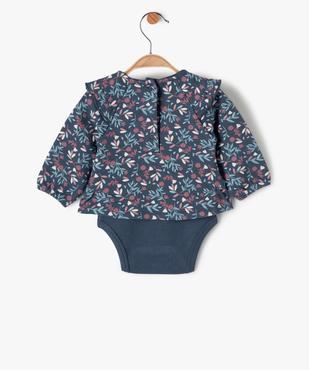 Body bébé fille à manches longues 2 en 1 vue4 - GEMO(BB COUCHE) - GEMO