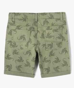 Bermuda en coton twill imprimé à revers garçon vue3 - GEMO 4G GARCON - GEMO