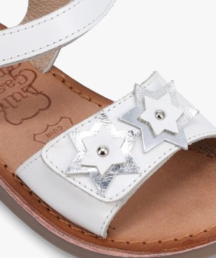 Sandales fille à brides scratch en cuir – LuluCastagnette vue6 - LULU CASTAGNETT - GEMO