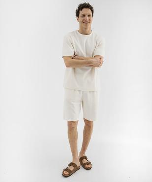 Tee-shirt manches courtes en maille fantaisie homme vue5 - GEMO 4G HOMME - GEMO