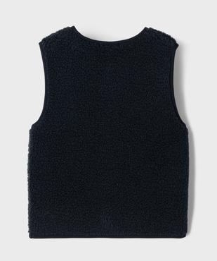 Veste sans manches en sherpa à boutons pression garçon vue4 - GEMO (ENFANT) - GEMO
