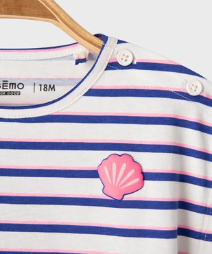 Ensemble 2 pièces bébé fille tee-shirt et short vue2 - GEMO 4G BEBE - GEMO