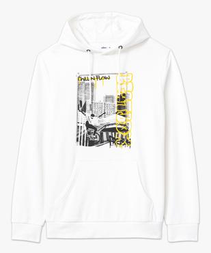 Sweat à capuche imprimé streetwear homme vue4 - GEMO (HOMME) - GEMO