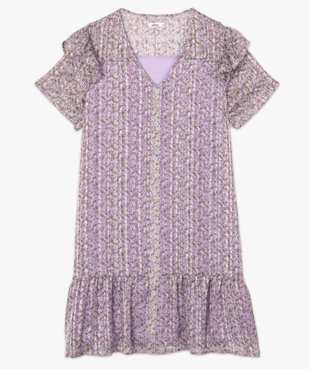 Robe femme à motifs fleuris et volants sur les épaules vue4 - GEMO(FEMME PAP) - GEMO