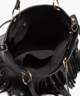 Sac à franges en matière grainée femme vue3 - GEMO (ACCESS) - GEMO