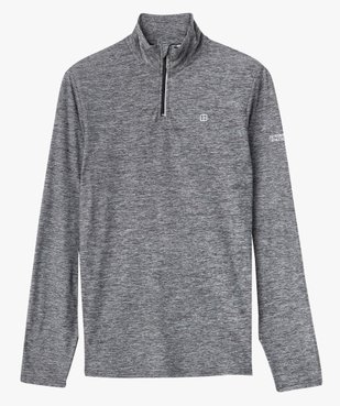 Tee-shirt homme en maille extensible avec col zippé vue4 - GEMO (HOMME) - GEMO