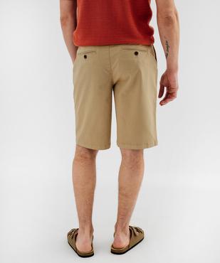 Bermuda en coton extensible coupe Regular avec ceinture tressée homme vue3 - GEMO 4G HOMME - GEMO