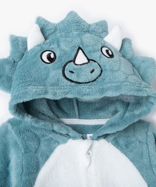 Combinaison pilote chaude et douce à capuche motif dinosaure vue2 - GEMO(BB COUCHE) - GEMO