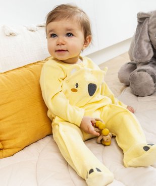 Pyjama en velours avec motif ourson bébé vue1 - GEMO(BB COUCHE) - GEMO