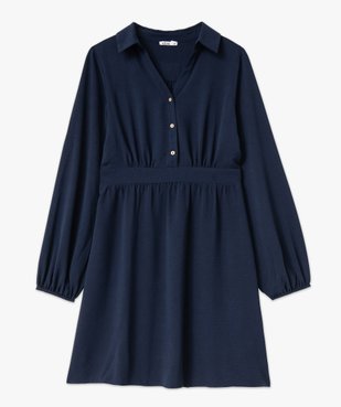 Robe à manches longues avec col chemise femme vue4 - GEMO(FEMME PAP) - GEMO