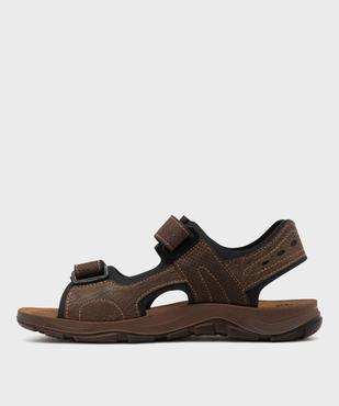 Sandales homme sport unies à scratch vue9 - G'FLEX - GEMO