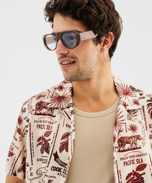 Chemise manches courtes et col cubain en viscose imprimée homme vue2 - GEMO 4G HOMME - GEMO