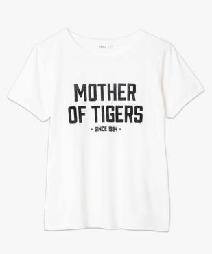 Tee-shirt femme à manches courtes avec inscription vue4 - GEMO 4G FEMME - GEMO