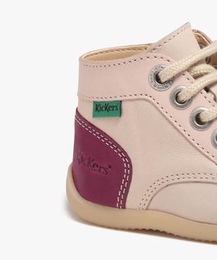 Chaussures premiers pas bottillons en cuir bébé fille - Kickers vue6 - KICKERS - GEMO