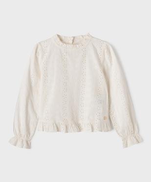 Chemise à volants avec broderie anglaise fille - LuluCastagnette vue1 - LULUCASTAGNETTE - GEMO