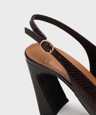 Escarpins sling-back à bout pointu et talon haut femme- Follow Me vue6 - FOLLOW ME - GEMO