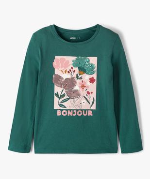 Tee-shirt fille à manches longues avec sequins réversibles vue1 - GEMO 4G FILLE - GEMO