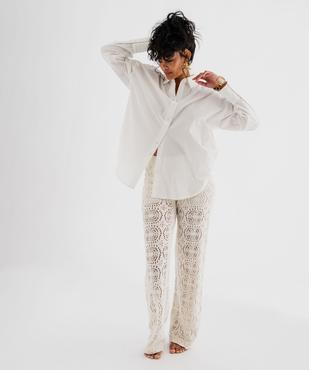 Pantalon en maille ajourée façon crochet femme vue5 - GEMO 4G FEMME - GEMO