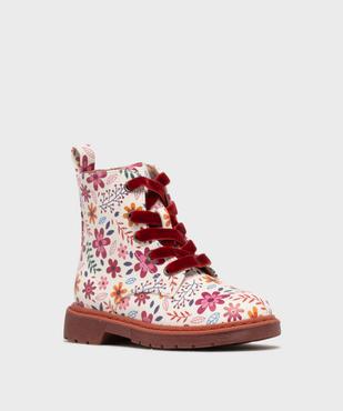 Bottines fleuries à lacets en velours fille  vue2 - LOVELY WINGS GEMO FOR GOOD - GEMO
