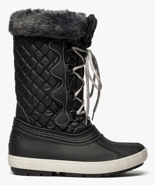 Après-skis femme imperméables avec tige matelassée, lacets et col  vue1 - GEMO (EQUIPT) - GEMO