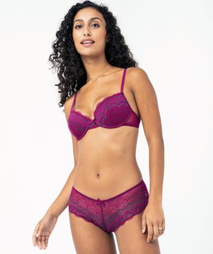 Soutien-gorge corbeille en dentelle à armatures vue3 - GEMO(HOMWR FEM) - GEMO