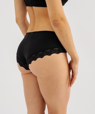 Shorty en microfibre et dentelle femme (lot de 2) vue2 - GEMO 4G FEMME - GEMO