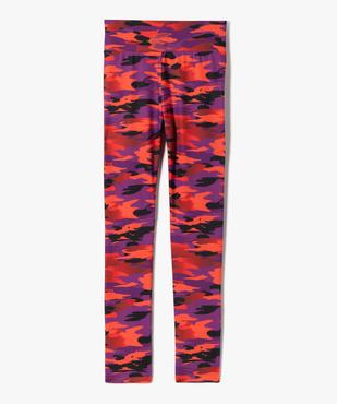 Legging de sport fille ajusté en maille extensible à large ceinture vue2 - GEMO (JUNIOR) - GEMO
