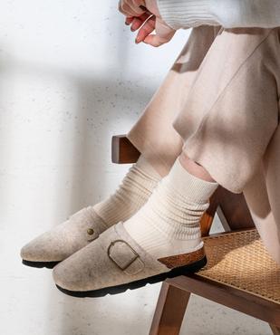 Chaussons sabots doublés sherpa femme - Roadsign vue6 - ROADSIGN - GEMO