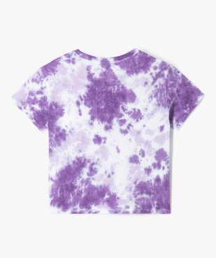 Tee-shirt manches courtes ample tie-and-dye fille - Wednesday vue3 - WEDNESDAY - GEMO