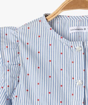 Blouse manches longues à rayures bébé fille - LuluCastagnette vue3 - LULUCASTAGNETTE - GEMO