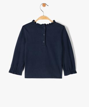 Tee-shirt bébé fille à manches longues avec détail volant - LuluCastagnette vue3 - LULUCASTAGNETTE - GEMO