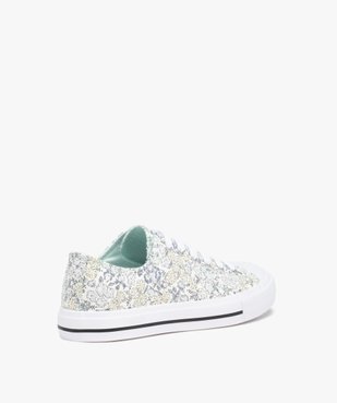 Baskets femme en toile imprimée et bout renforcé vue4 - GEMO 4G FEMME - GEMO