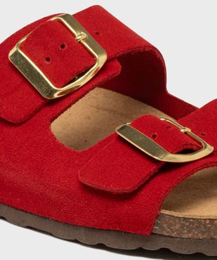 Mules plates à double brides en cuir femme vue6 - FOLLOW ME - GEMO