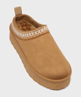 Boots basses fourrées à semelle plateforme crantée femme vue5 - 5 MILES - GEMO
