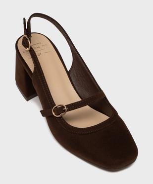 Escarpins slingback à bout carré femme - Follow Me vue5 - FOLLOW ME - GEMO