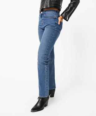 Jean Regular taille haute femme vue2 - GEMO(FEMME PAP) - GEMO
