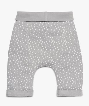 Pantalon bébé imprimé en molleton doux et patchs velours vue2 - GEMO(BB COUCHE) - GEMO