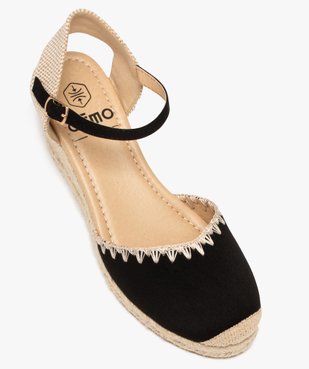 Sandales femme compensées avec bride à boucle et bout fermé vue5 - GEMO(URBAIN) - GEMO