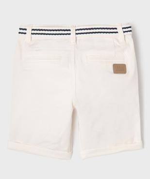 Bermuda en coton stretch avec ceinture garçon - LuluCastagnette vue4 - LULUCASTAGNETTE - GEMO