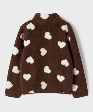 Sweat zippé en sherpa imprimé à col montant fille vue4 - GEMO (ENFANT) - GEMO